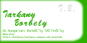 tarkany borbely business card